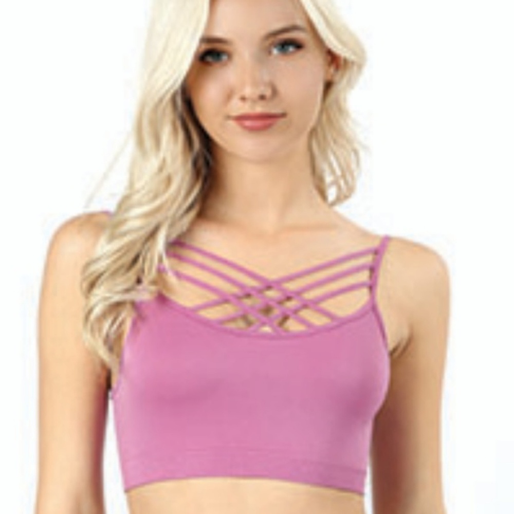 Mauve Triple Cross Bralette